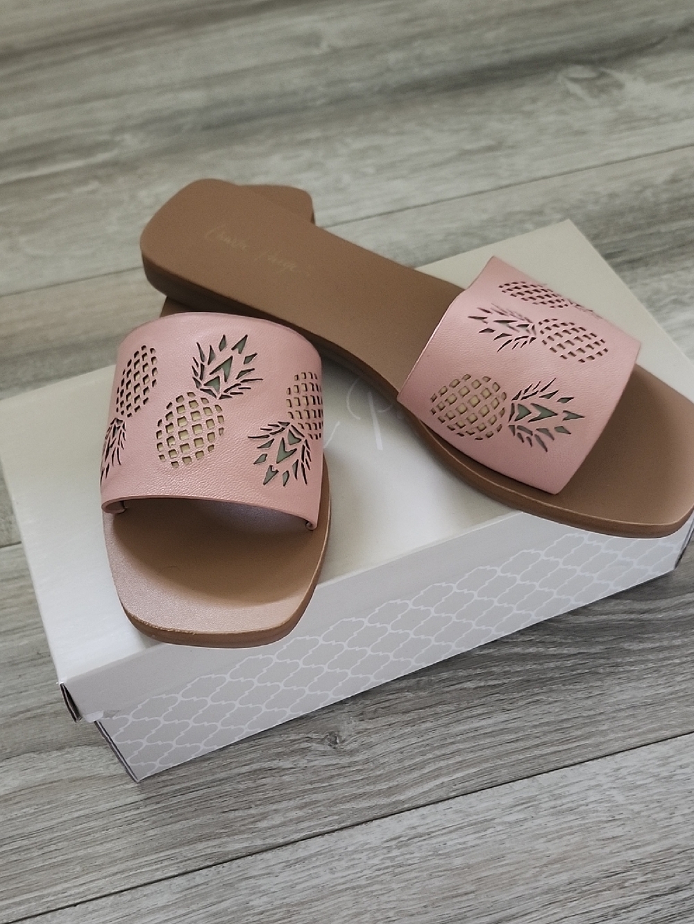 NIB❤️PINEAPPLE SLIDES